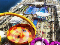 Norwegian Epic - новый лайнер круизной линии Norwegian Cruise Line: аквапарк на борту корабля с бассейнами и водными горками