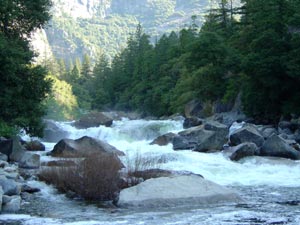 Река Мерсед (Merced River), Национальный Парк Йосемити, Калифорния, США (Yosemite National Park, California, USA).