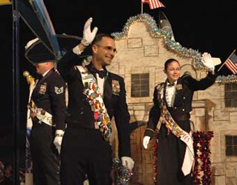 ' ' -   ' ', -,  (Fiesta Flambeau Night Parade in San Antonio, Texas)