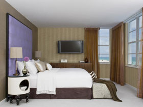 Отель 'Gansevoort Miami Beach' (Ганзефорт Майами-Бич) 5*, номер. Майами, штат Флорида, США.