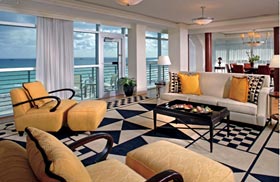 Отель 'The Ritz-Carlton South Beach', номер The Ritz-Carlton Suite. Майами, штат Флорида, США.